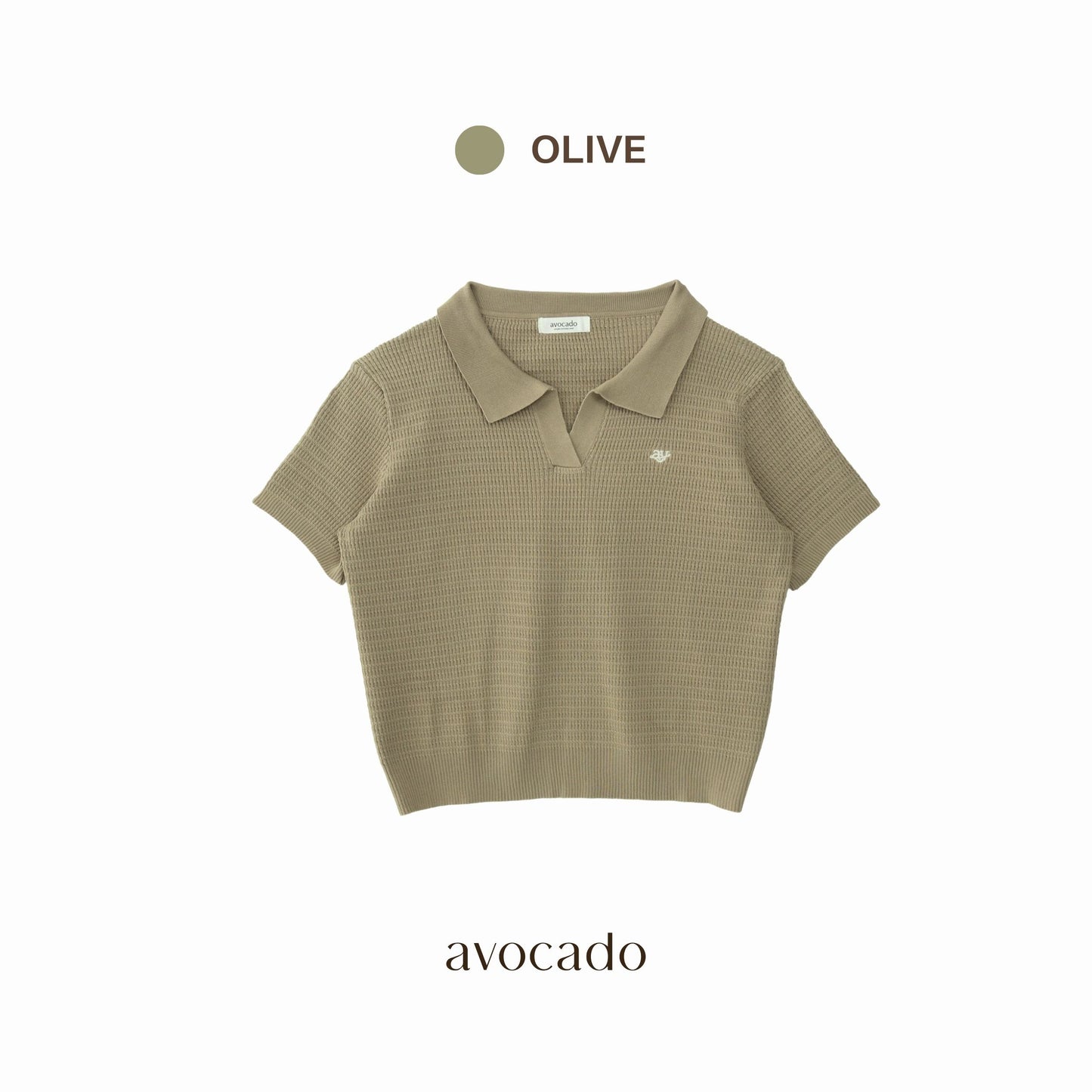 avocado - Lunar Polo Tops เสื้อโปโลแขนสั้น ใส่สบาย ใส่ได้ทุกวัน I อกได้ถึง 52"