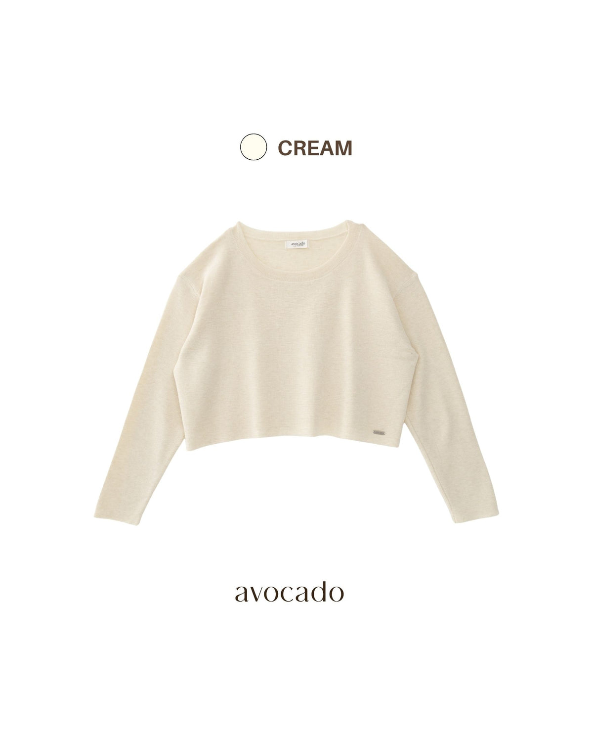 avocado - Jammy Tops เสื้อแขนยาวคอปาดทรงครอป บางเบา ใส่สบาย มี 8 สี