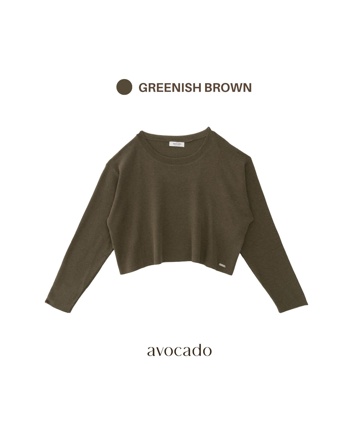 avocado - Jammy Tops เสื้อแขนยาวคอปาดทรงครอป บางเบา ใส่สบาย มี 8 สี