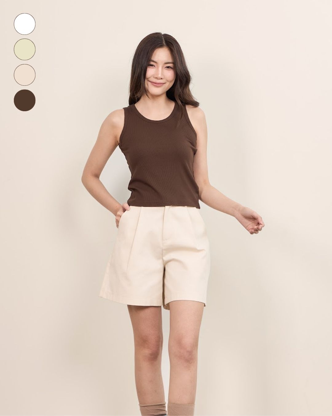 avocado - Cara Tank Tops เสื้อกล้ามทรงตัวยาว คอยู ผ้านุ่ม ลื่น ใส่สบาย