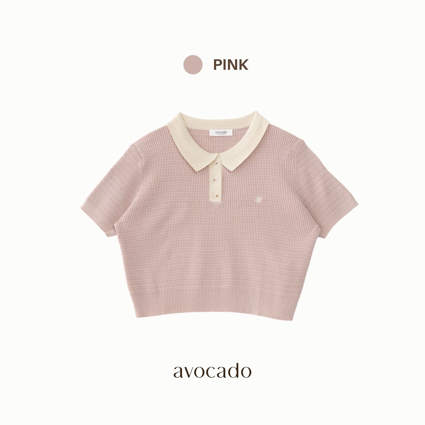 avocado - Shadow Shade Polo Tops เสื้อโปโลทรงครอป ยืดได้เยอะ ไม่ต้องรีด