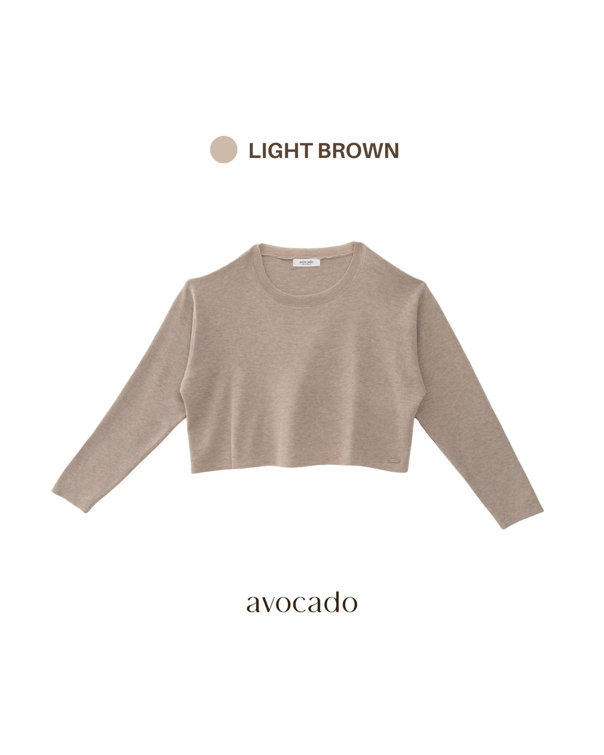avocado - Jammy Tops เสื้อแขนยาวคอปาดทรงครอป บางเบา ใส่สบาย มี 8 สี