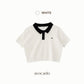 avocado - Shadow Shade Polo Tops เสื้อโปโลทรงครอป ยืดได้เยอะ ไม่ต้องรีด