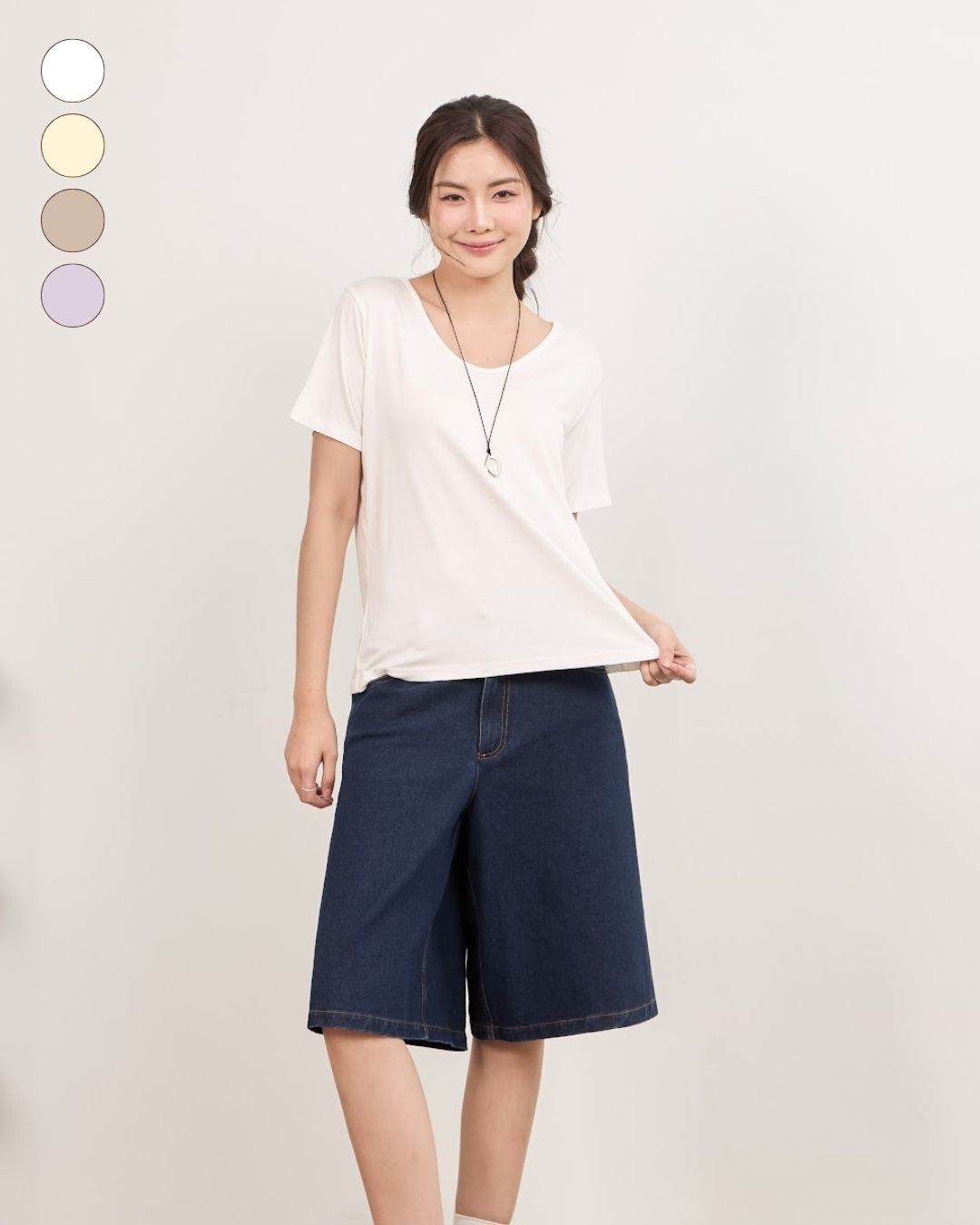 avocado - Gelato basic tee เสื้อยืดคอยู ทรงเบสิค ผ้าใส่สบาย ไม่ร้อน