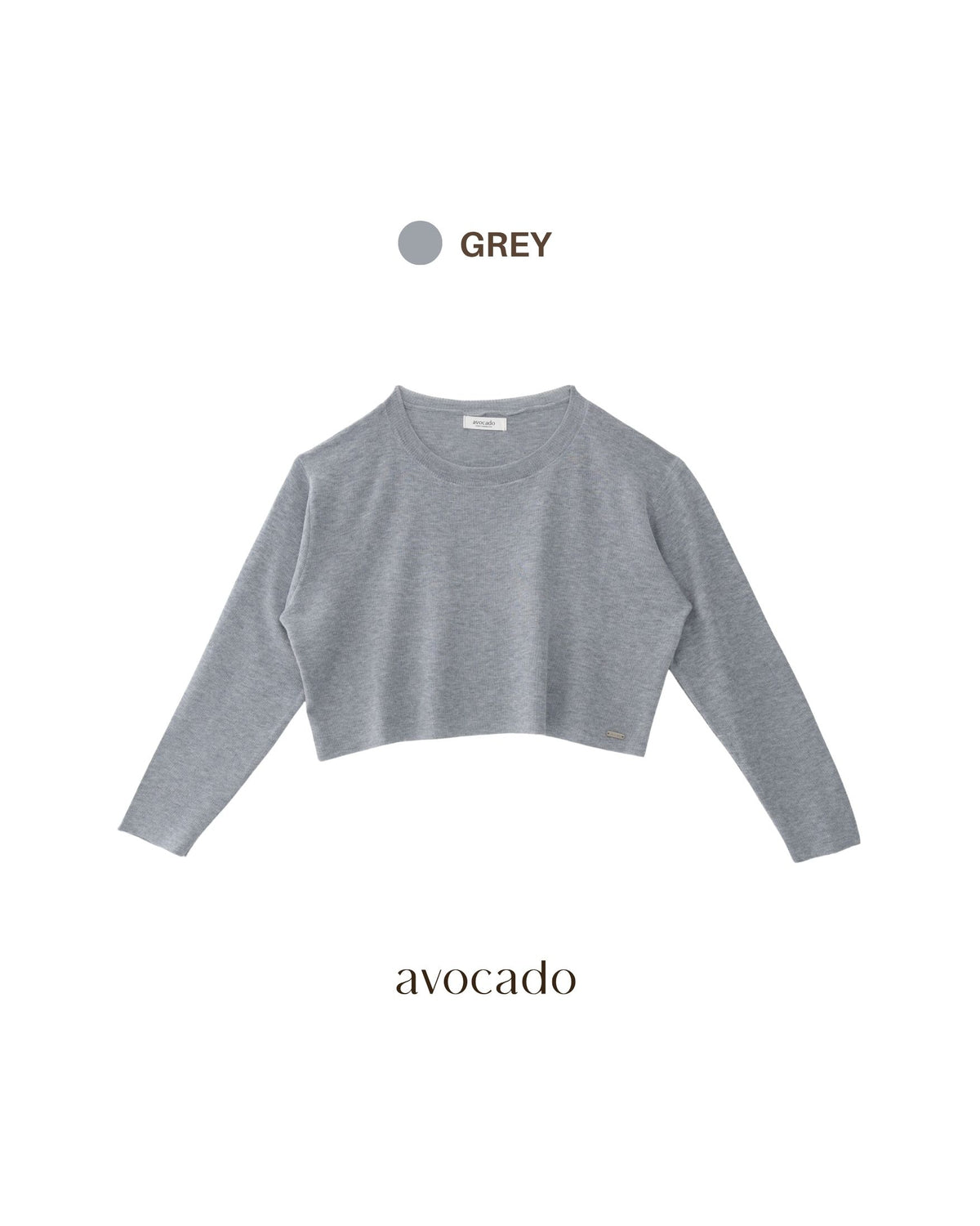 avocado - Jammy Tops เสื้อแขนยาวคอปาดทรงครอป บางเบา ใส่สบาย มี 8 สี