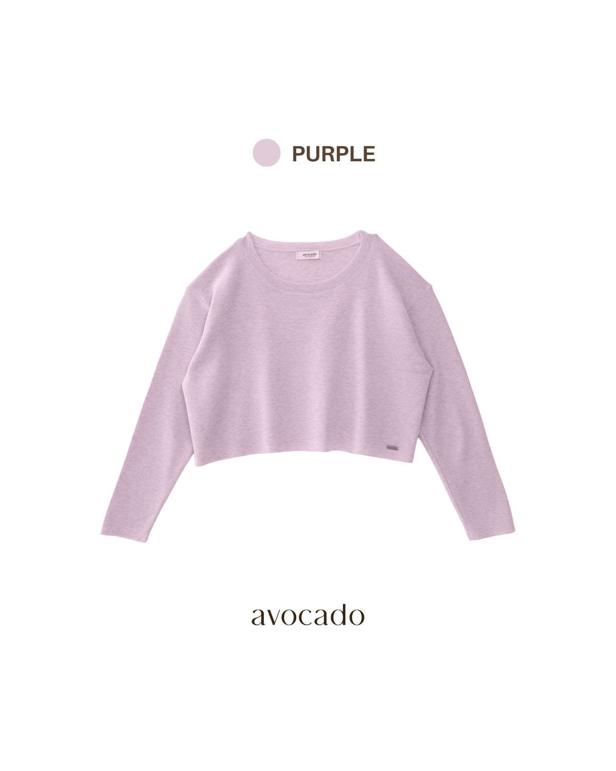 avocado - Jammy Tops เสื้อแขนยาวคอปาดทรงครอป บางเบา ใส่สบาย มี 8 สี