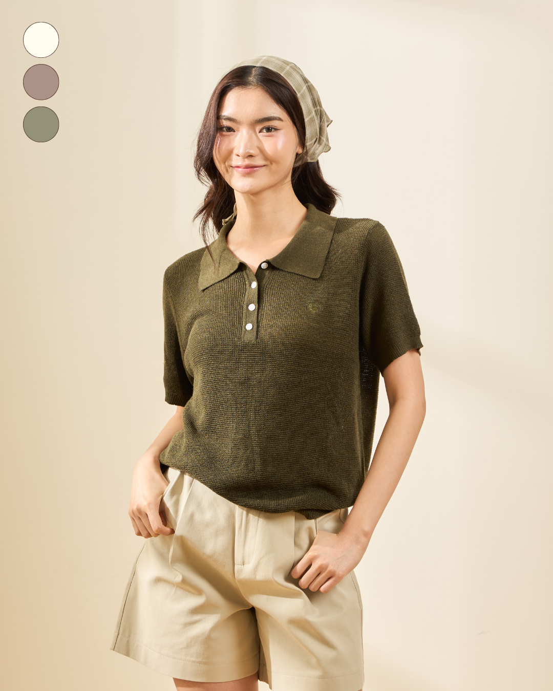 avocado - Corner Knit Polo เสื้อโปโลไหมพรม เนื้อผ้านุ่ม โปร่ง เหมาะกับ Summer