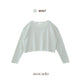 avocado - Jammy Tops เสื้อแขนยาวคอปาดทรงครอป บางเบา ใส่สบาย มี 8 สี