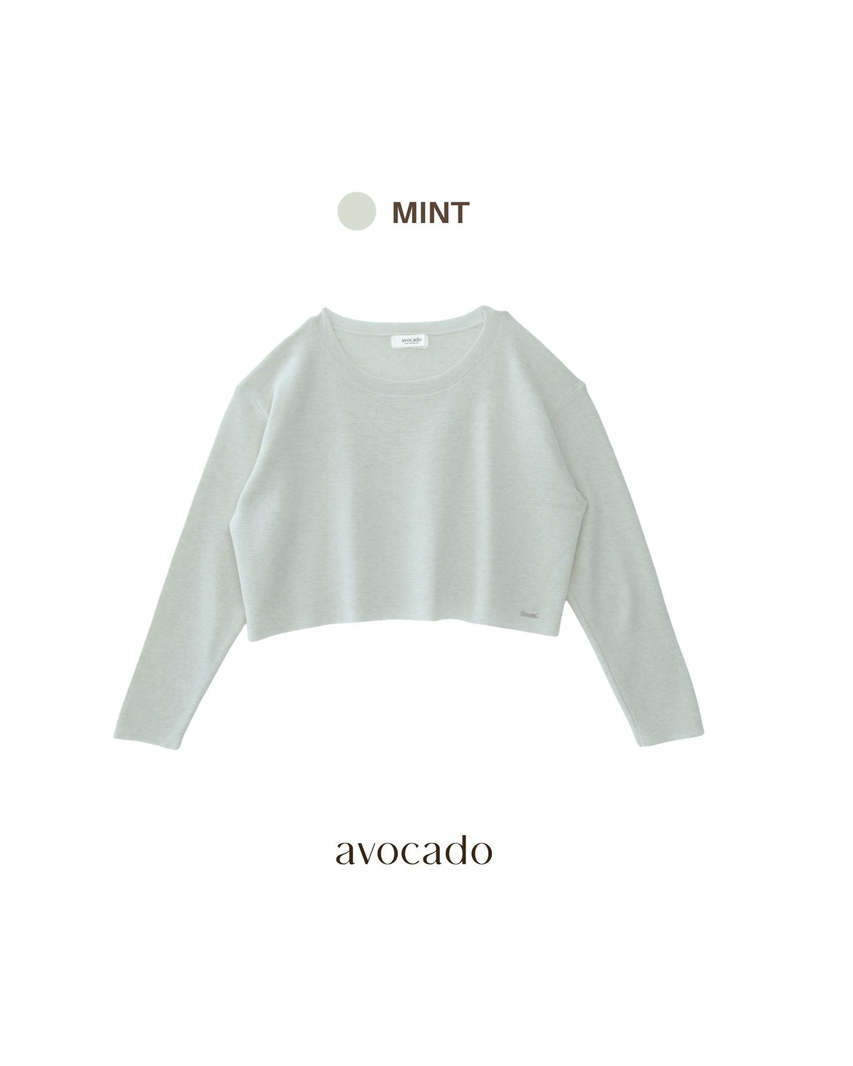 avocado - Jammy Tops เสื้อแขนยาวคอปาดทรงครอป บางเบา ใส่สบาย มี 8 สี