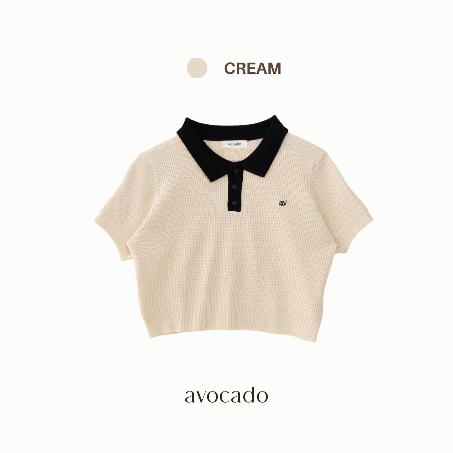 avocado - Shadow Shade Polo Tops เสื้อโปโลทรงครอป ยืดได้เยอะ ไม่ต้องรีด