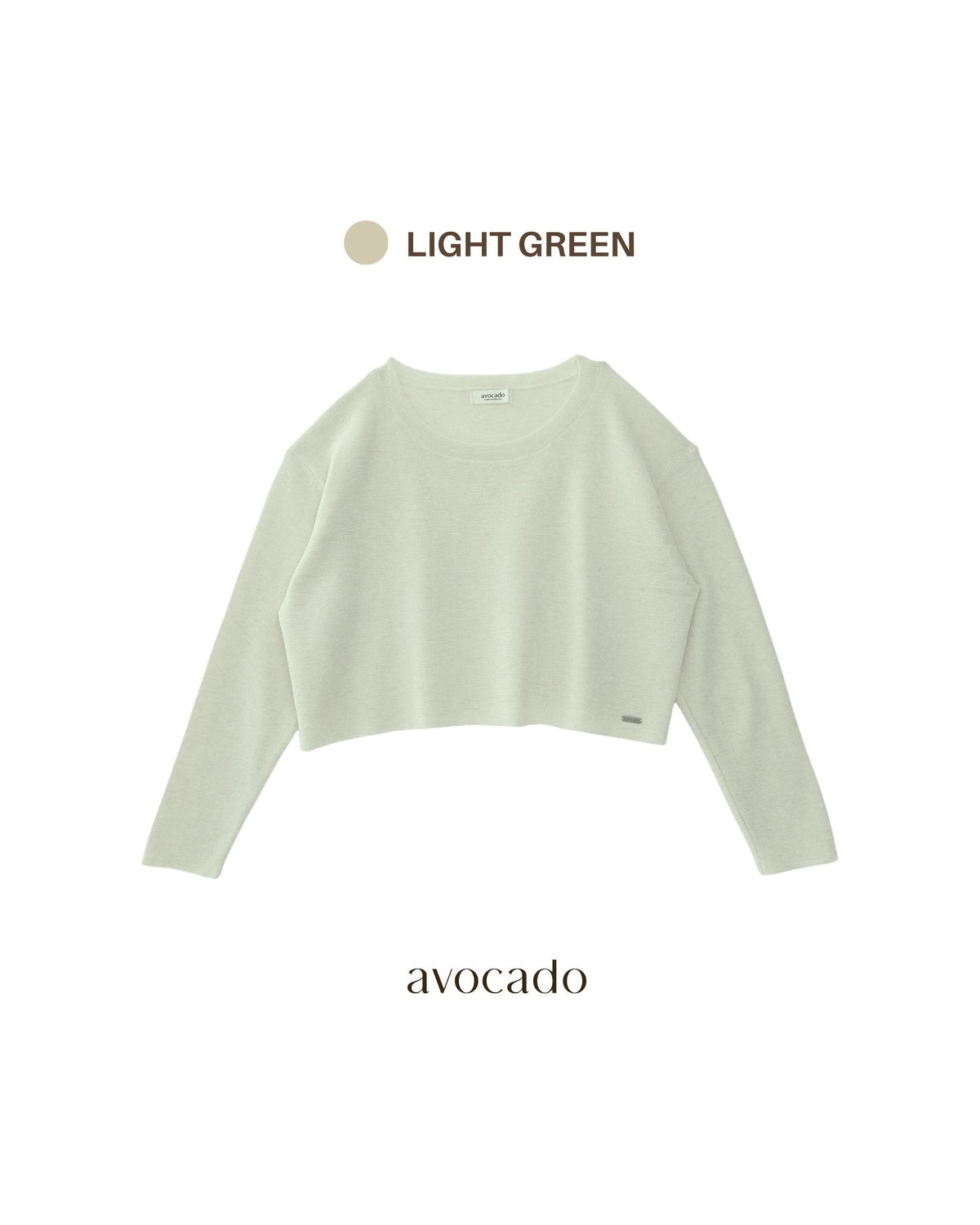 avocado - Jammy Tops เสื้อแขนยาวคอปาดทรงครอป บางเบา ใส่สบาย มี 8 สี