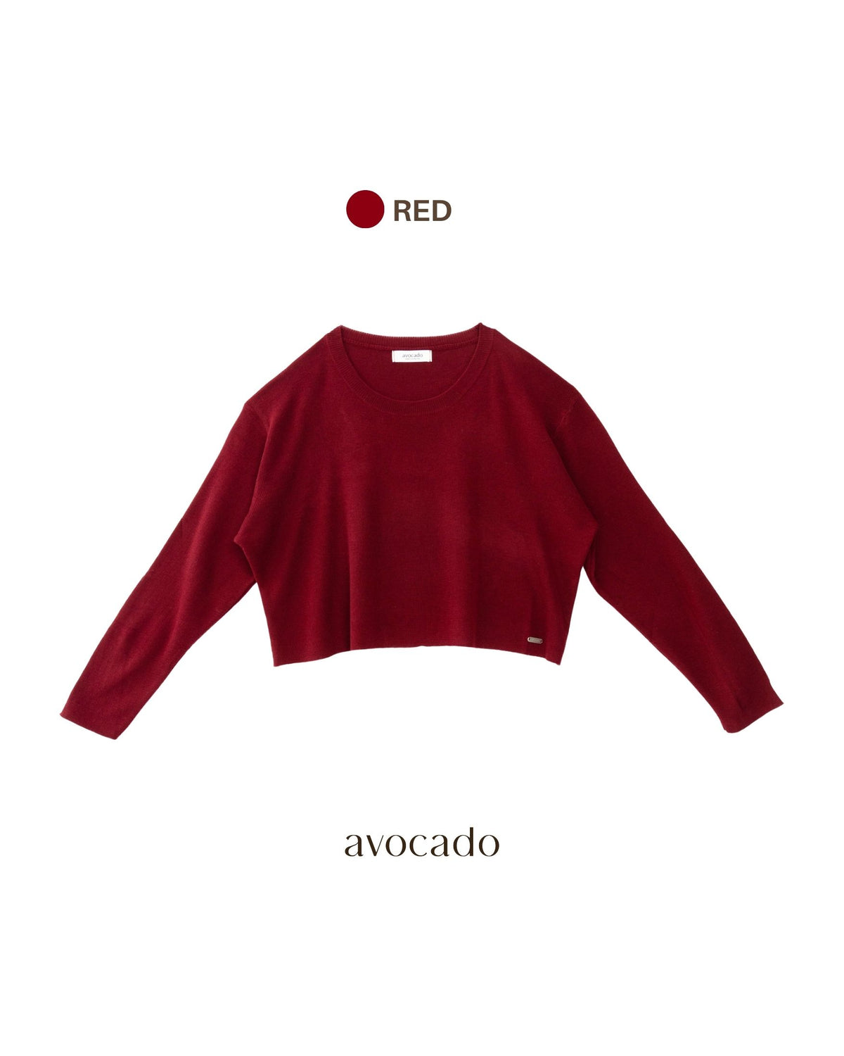 avocado - Jammy Tops เสื้อแขนยาวคอปาดทรงครอป บางเบา ใส่สบาย มี 8 สี