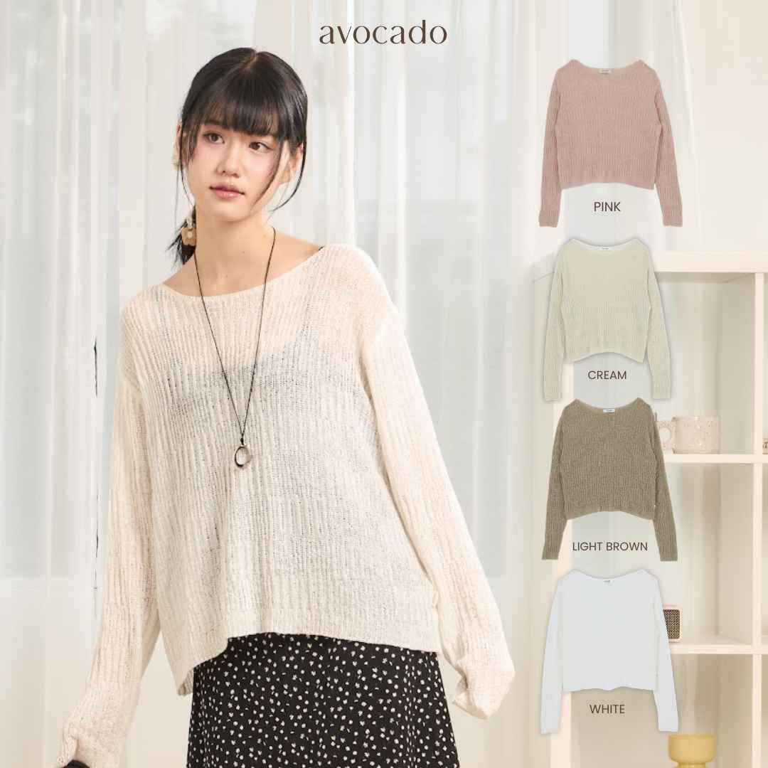 avocado - Natural Crochet Tops เสื้อทรง Oversize ถักโครเชต์ เนื้อผ้าโปร่ง บางเบา
