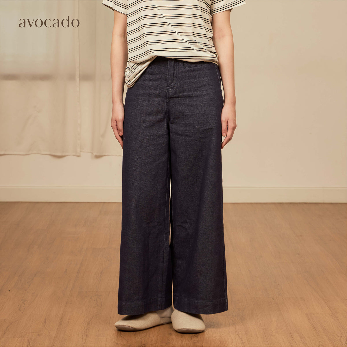 avocado - Hubbon Pants กางเกงขายาวเนื้อผ้า Cotton Jeans ทรงกระบอกใหญ่ I มีไซส์ S-XL