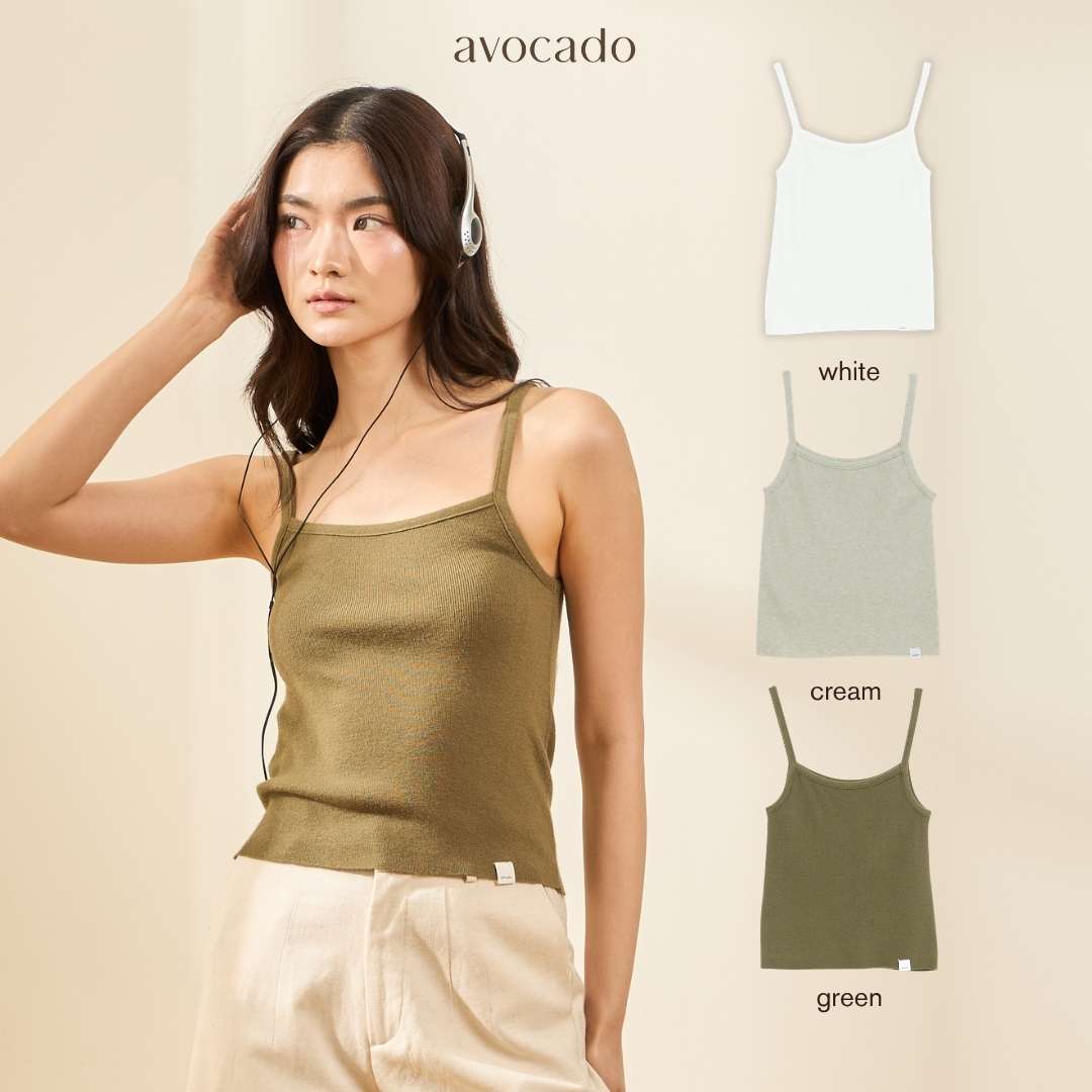 avocado - Matte Singlet เสื้อกล้ามไหมพรม เนื้อผ้าหนานุ่ม