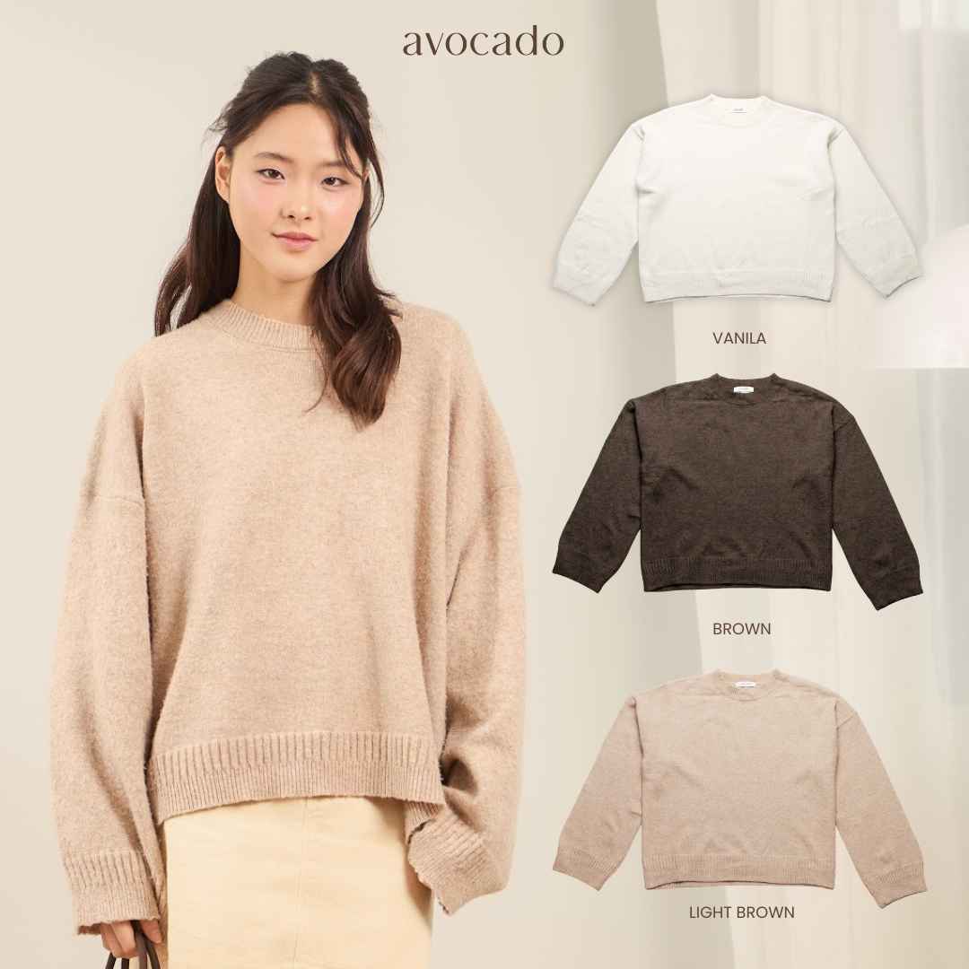 avocado - milo malt sweater เสื้อสเวตเตอร์ไหมพรม แขนยาวผ้านุ่น