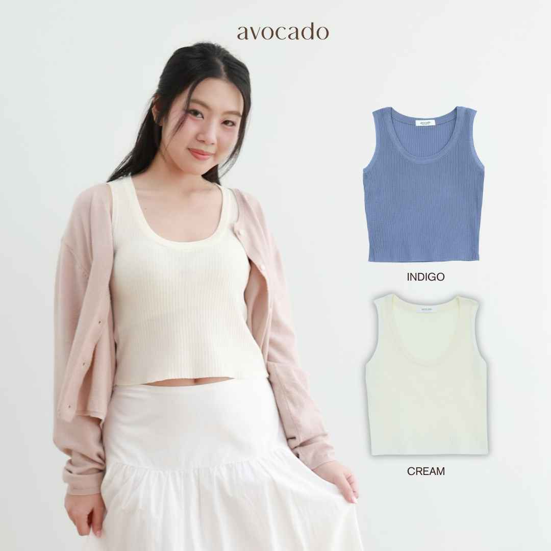 avocado - Dango tank tops เสื้อกล้ามผ้าร่อง เนื้อผ้าไหมพรม