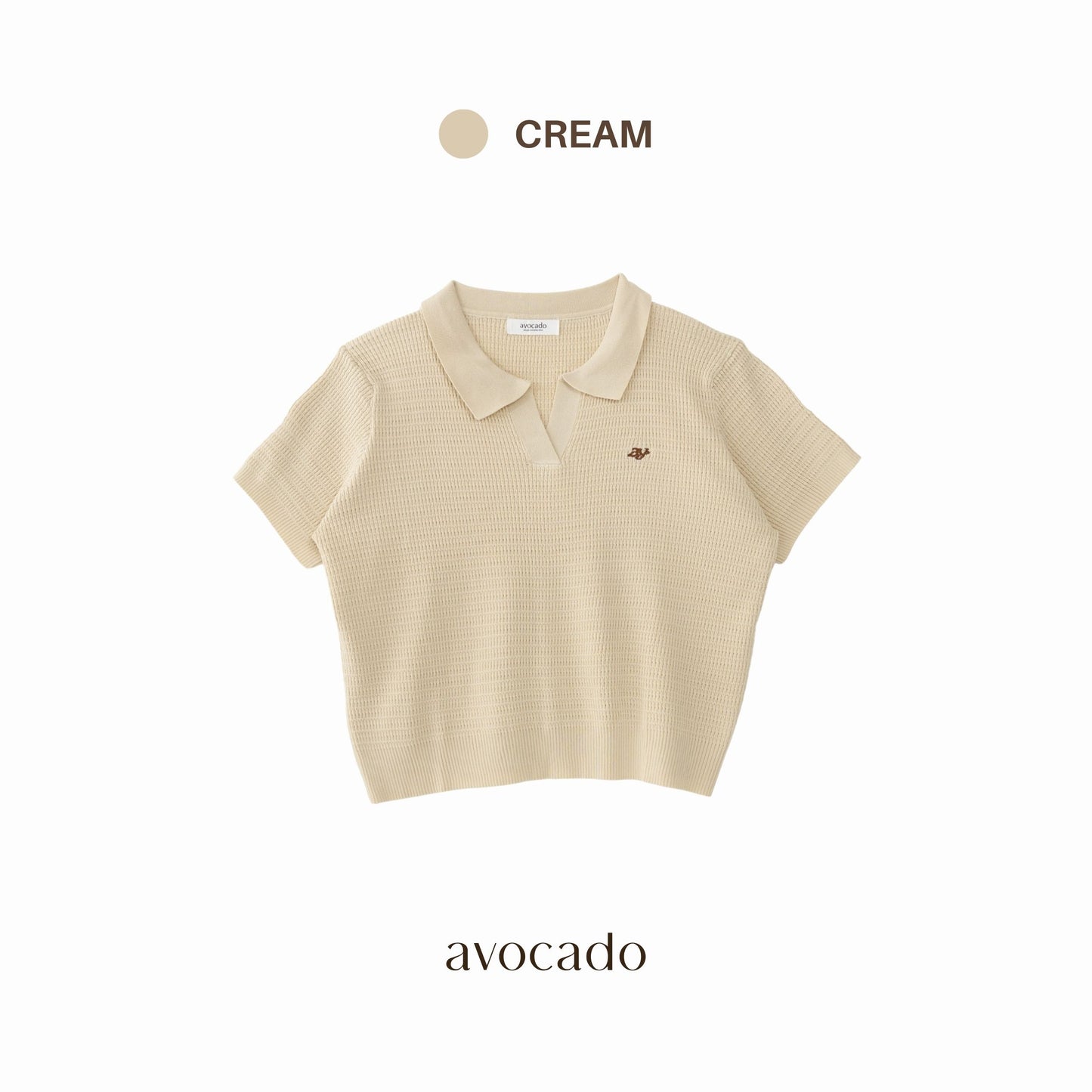 avocado - Lunar Polo Tops เสื้อโปโลแขนสั้น ใส่สบาย ใส่ได้ทุกวัน I อกได้ถึง 52"