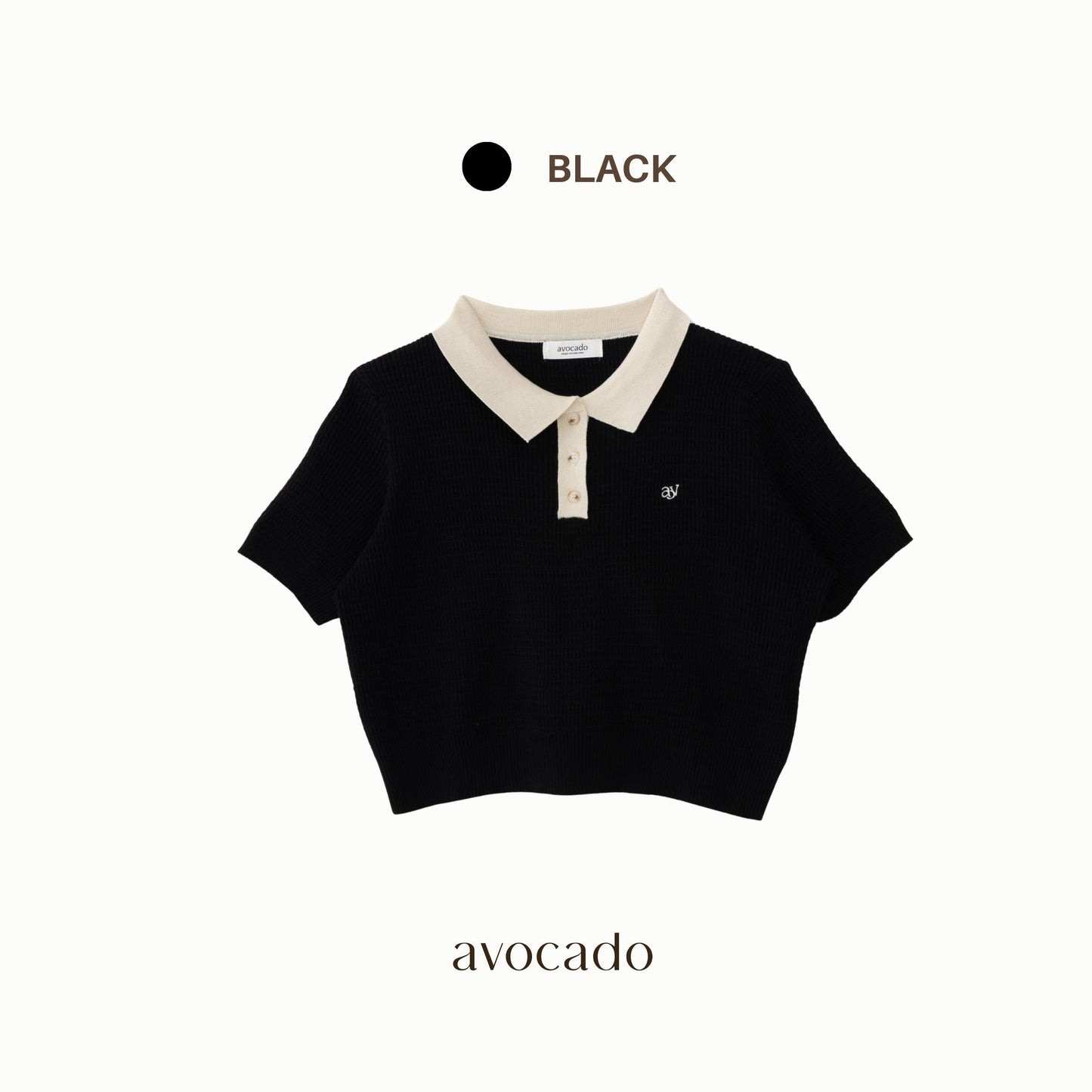avocado - Shadow Shade Polo Tops เสื้อโปโลทรงครอป ยืดได้เยอะ ไม่ต้องรีด