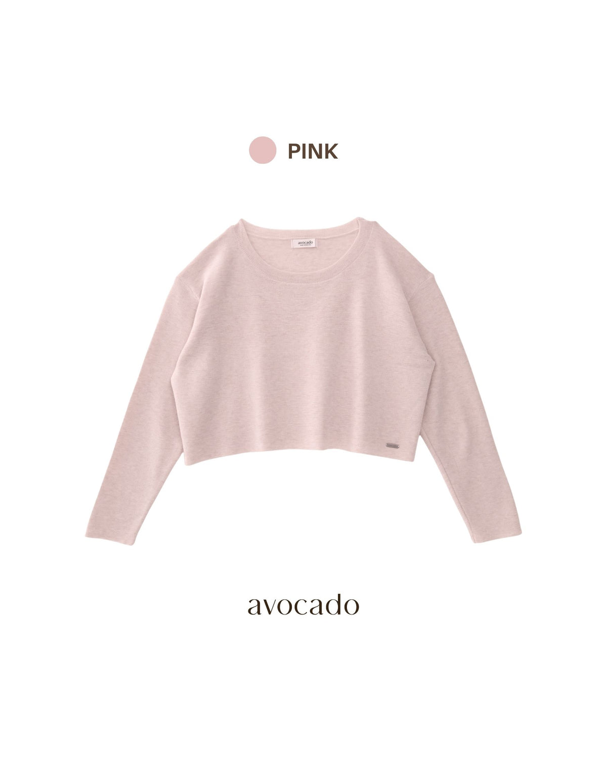 avocado - Jammy Tops เสื้อแขนยาวคอปาดทรงครอป บางเบา ใส่สบาย มี 8 สี