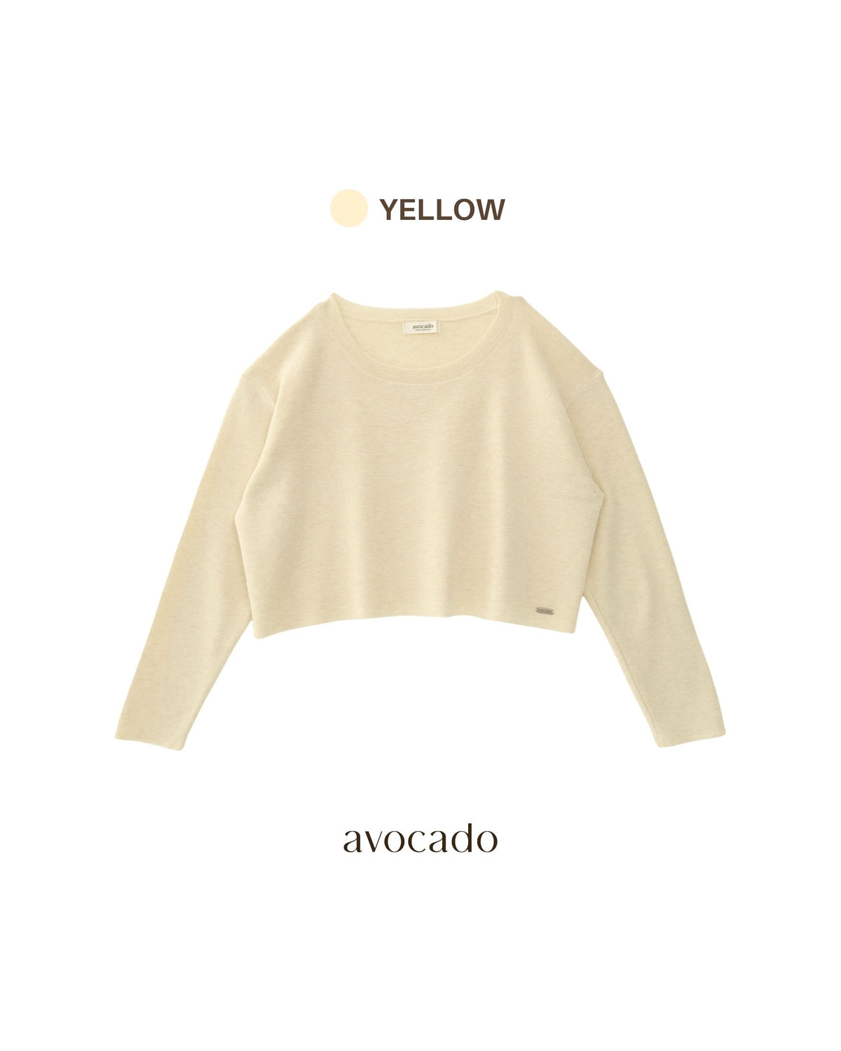 avocado - Jammy Tops เสื้อแขนยาวคอปาดทรงครอป บางเบา ใส่สบาย มี 8 สี