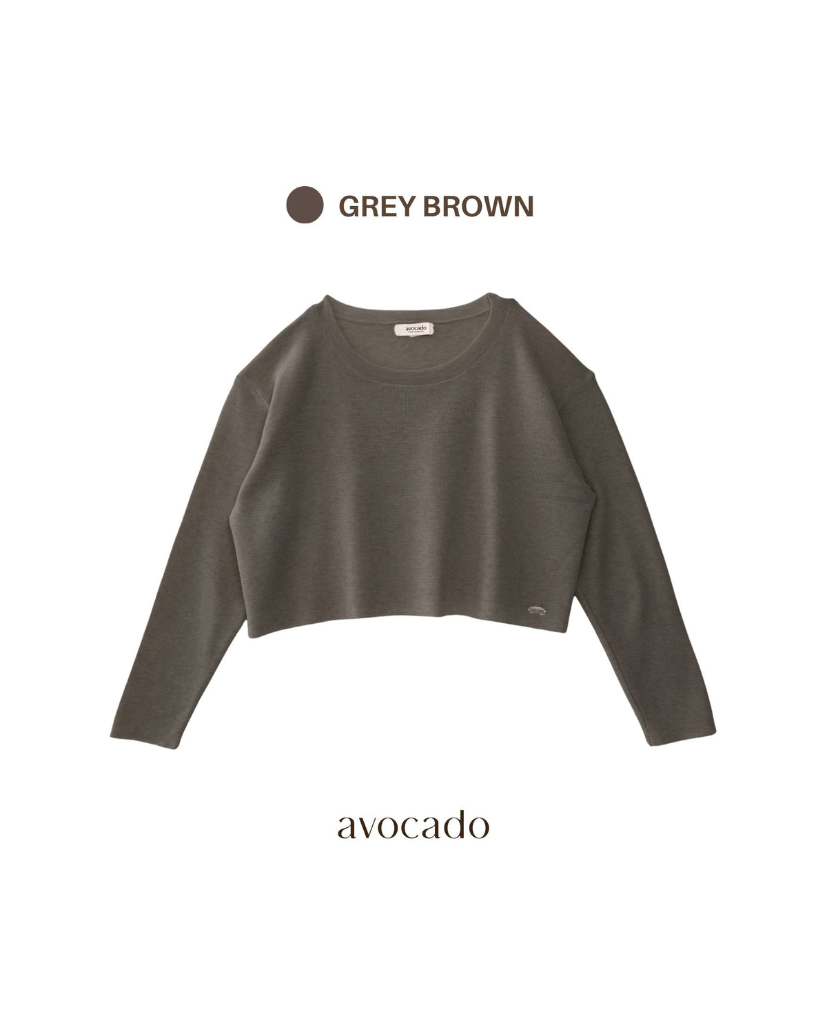 avocado - Jammy Tops เสื้อแขนยาวคอปาดทรงครอป บางเบา ใส่สบาย มี 8 สี