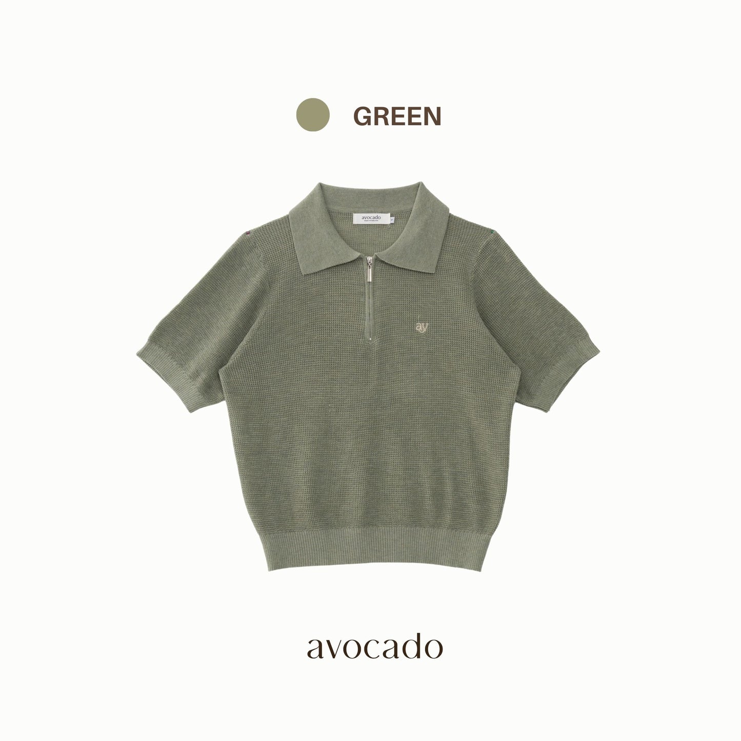 avocado - Casper Polo Tops เสื้อโปโลไหมพรม Summer Knit บางเบา ผ้าระบาย อากาศได้ดี UNISEX