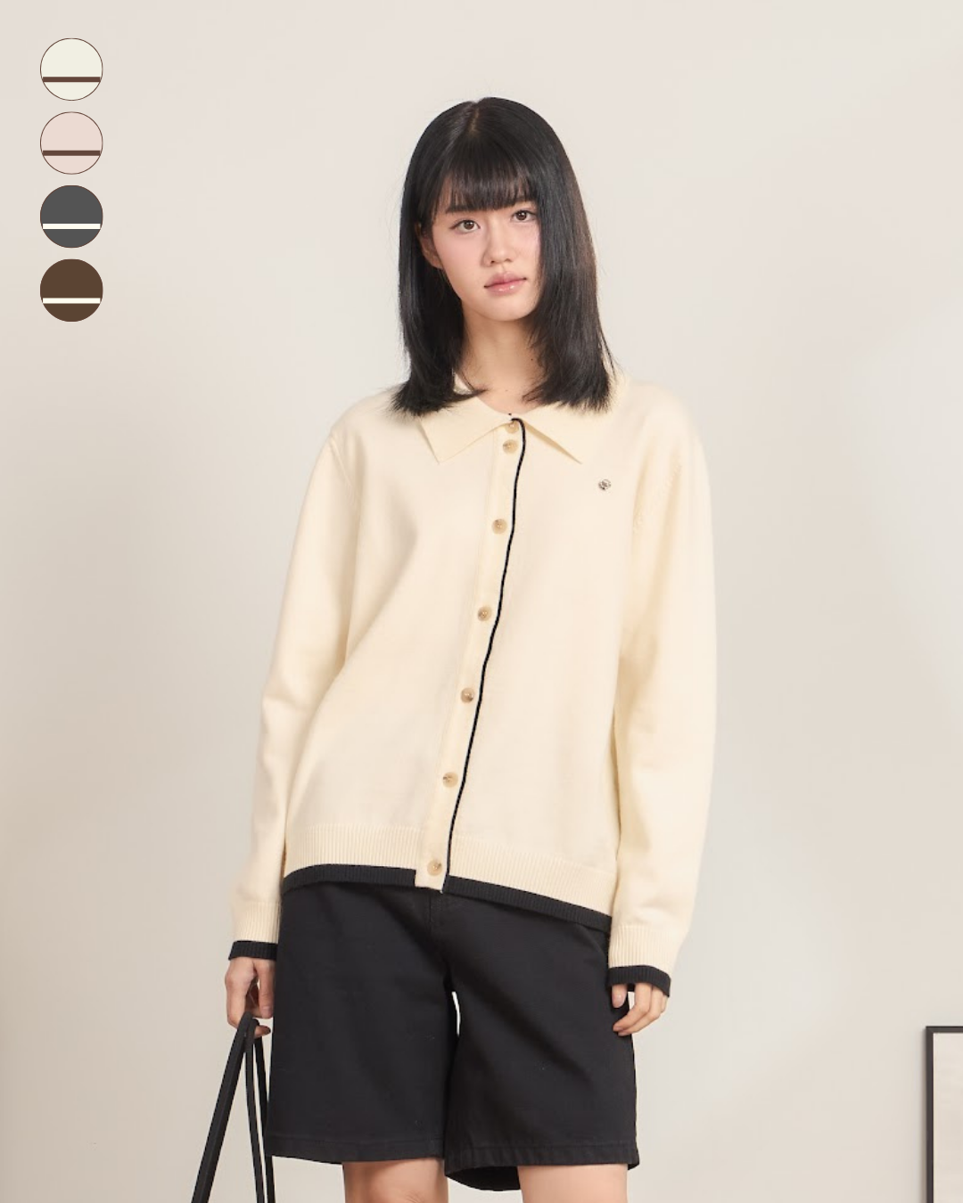 avocado - Mixen Knit Cardigan เสื้อโปโลคาร์ดิแกน เนื้อผ้านุ่ม