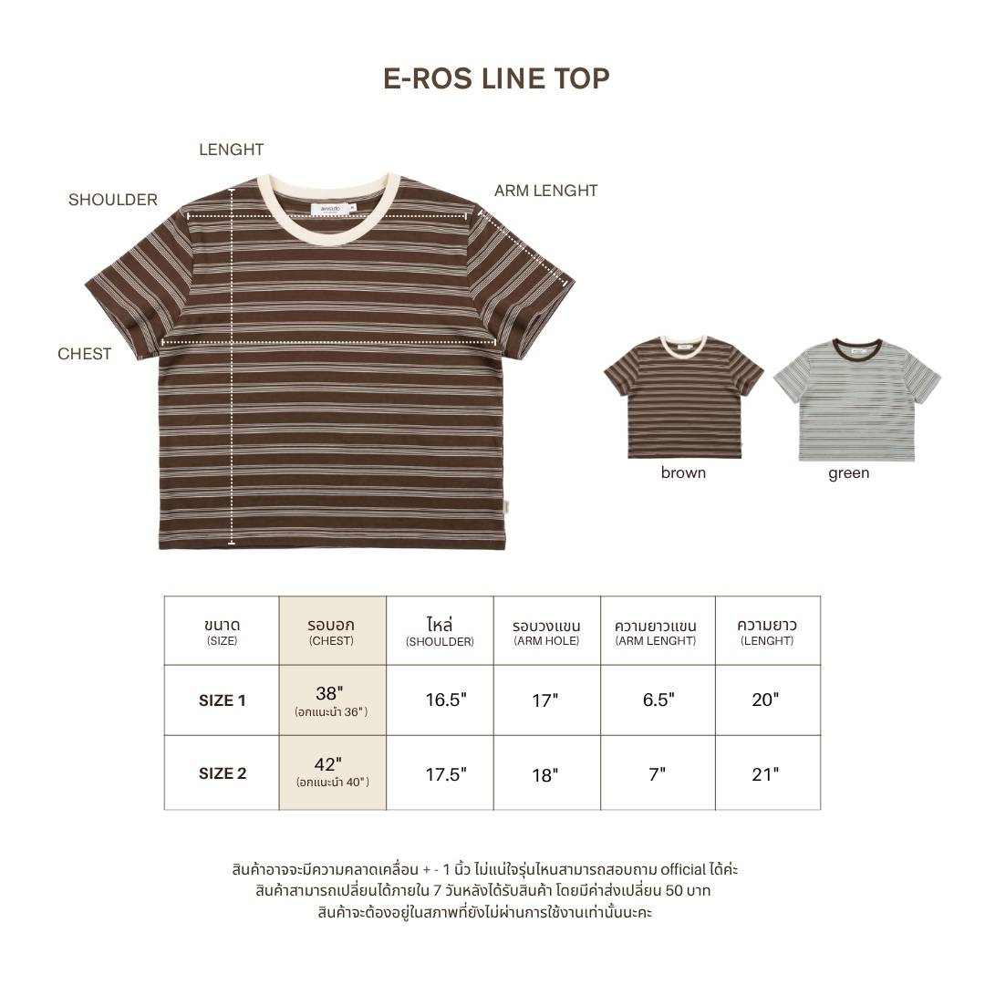 avocado - E-ros Line Top เสื้อยืดลายทาง ผ้าใส่สบาย ระบายอากาศได้ดี I มี 2 ไซส์