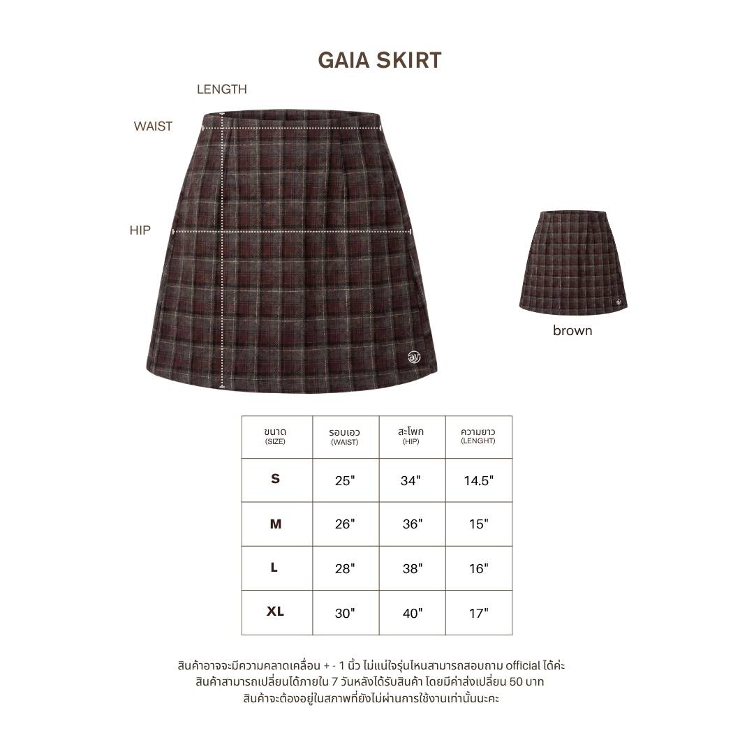 avocado - Gaia Skirt กระโปรงสั้นลายสก็อต เนื้อผ้า Cotton ผสม
