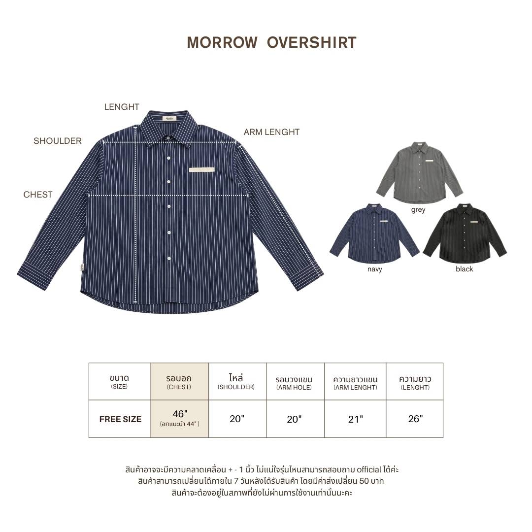avocado - Morrow Overshirt เสื้อเชิ้ตลายทางทรง Oversize เนื้อผ้า Cotton ผสม