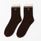 avocado - Couple Sock ถุงเท้าดีไซน์ตัดขอบสี