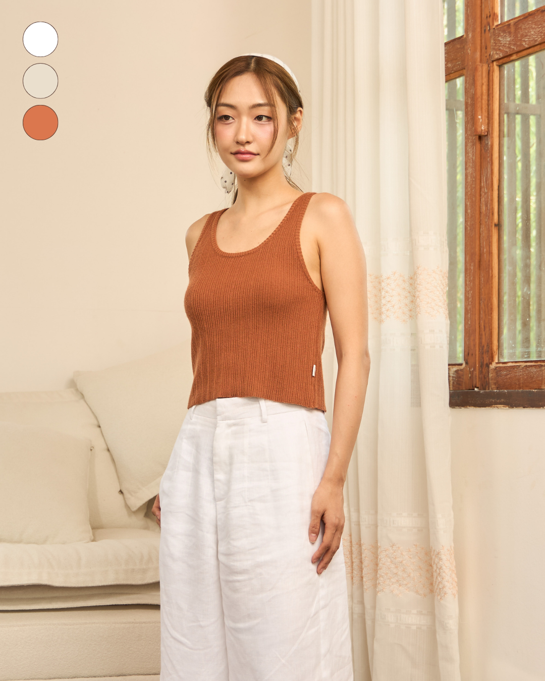 avocado - Tonal Tank Top เสื้อกล้ามคอยู เนื้อผ้า Summer Knit
