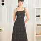 avocado - Hanako Dress เดรสลายดอกผ้าโพลีเอสเตอร์ มีซับใน สายปรับได้