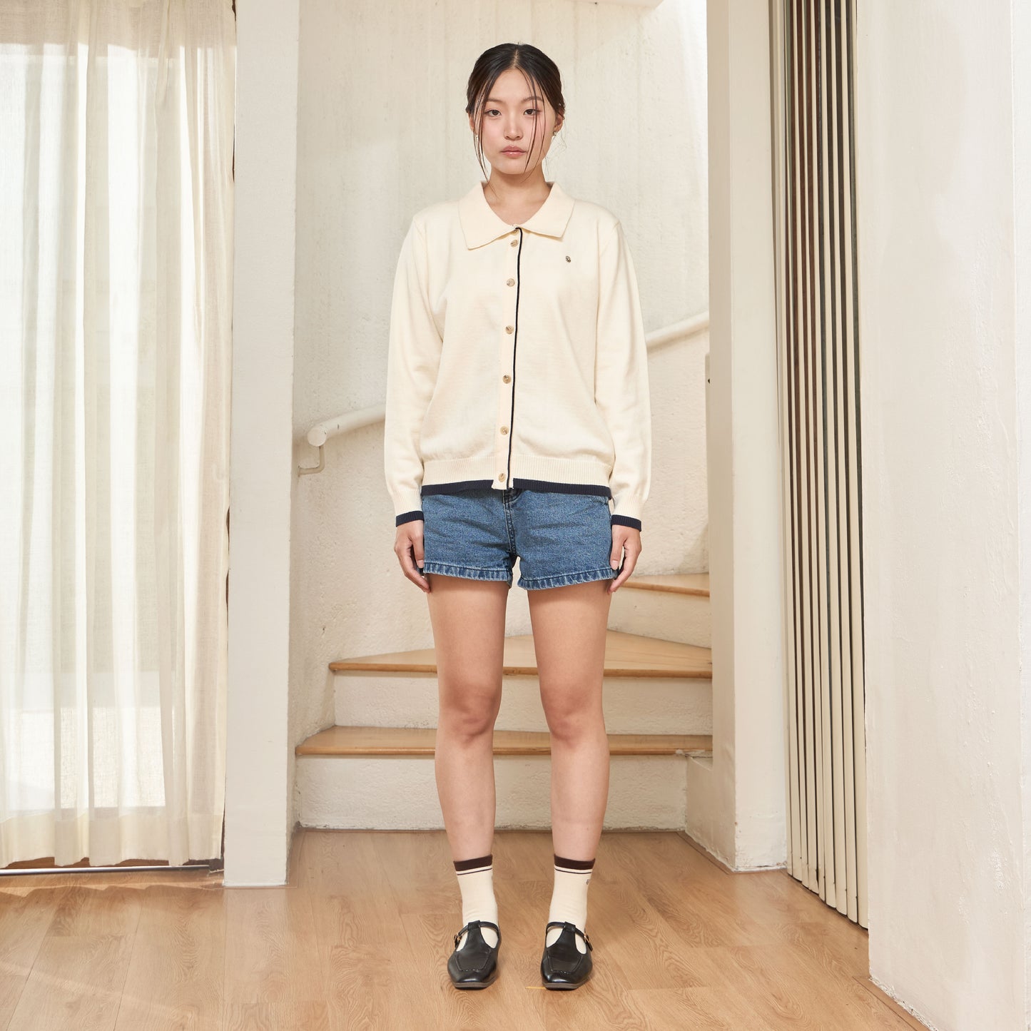 avocado - Mixen Knit Cardigan เสื้อโปโลคาร์ดิแกน เนื้อผ้านุ่ม