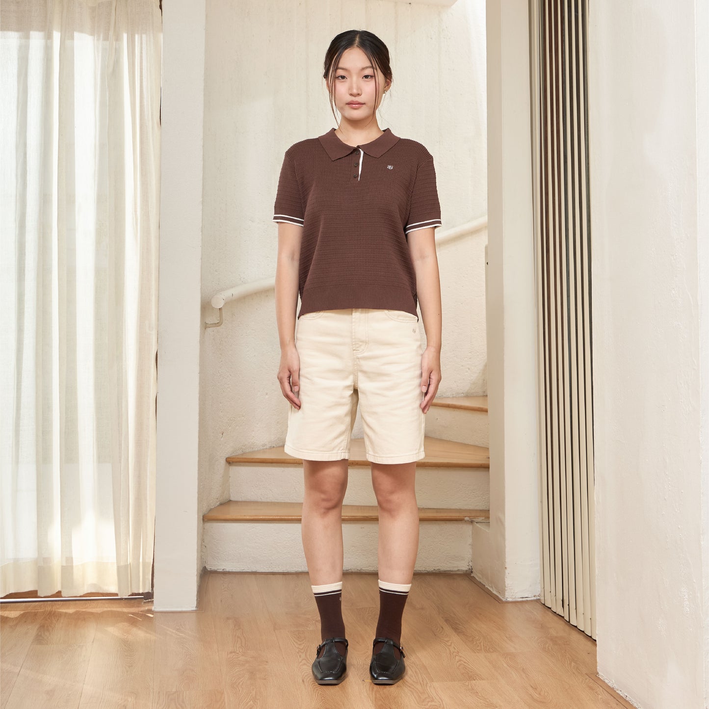 avocado - Churro Knit Polo เสื้อโปโลไหมพรม ยืดได้เยอะ ไม่ต้องรีด