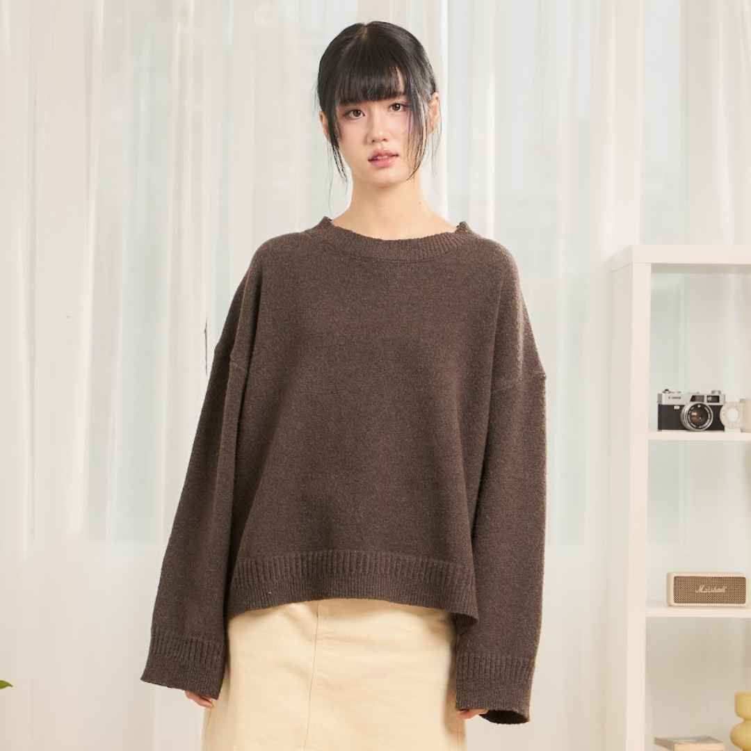 avocado - milo malt sweater เสื้อสเวตเตอร์ไหมพรม แขนยาวผ้านุ่น