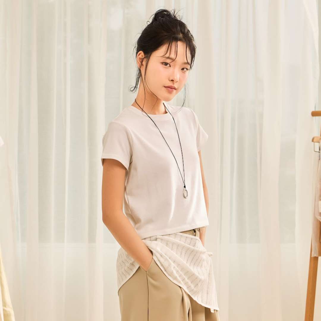 avocado - Lumio Tee เสื้อยืดเนื้อผ้าธรรมชาติ ทรงพอดีตัว เนื้อผ้านุ่ม เด้ง