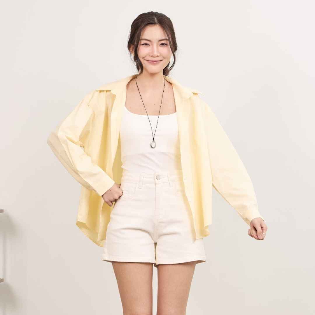 avocado - Noma slim shirt เสื้อเชิ้ตทรง Oversize เนื้อผ้า Cotton ไม่ร้อน