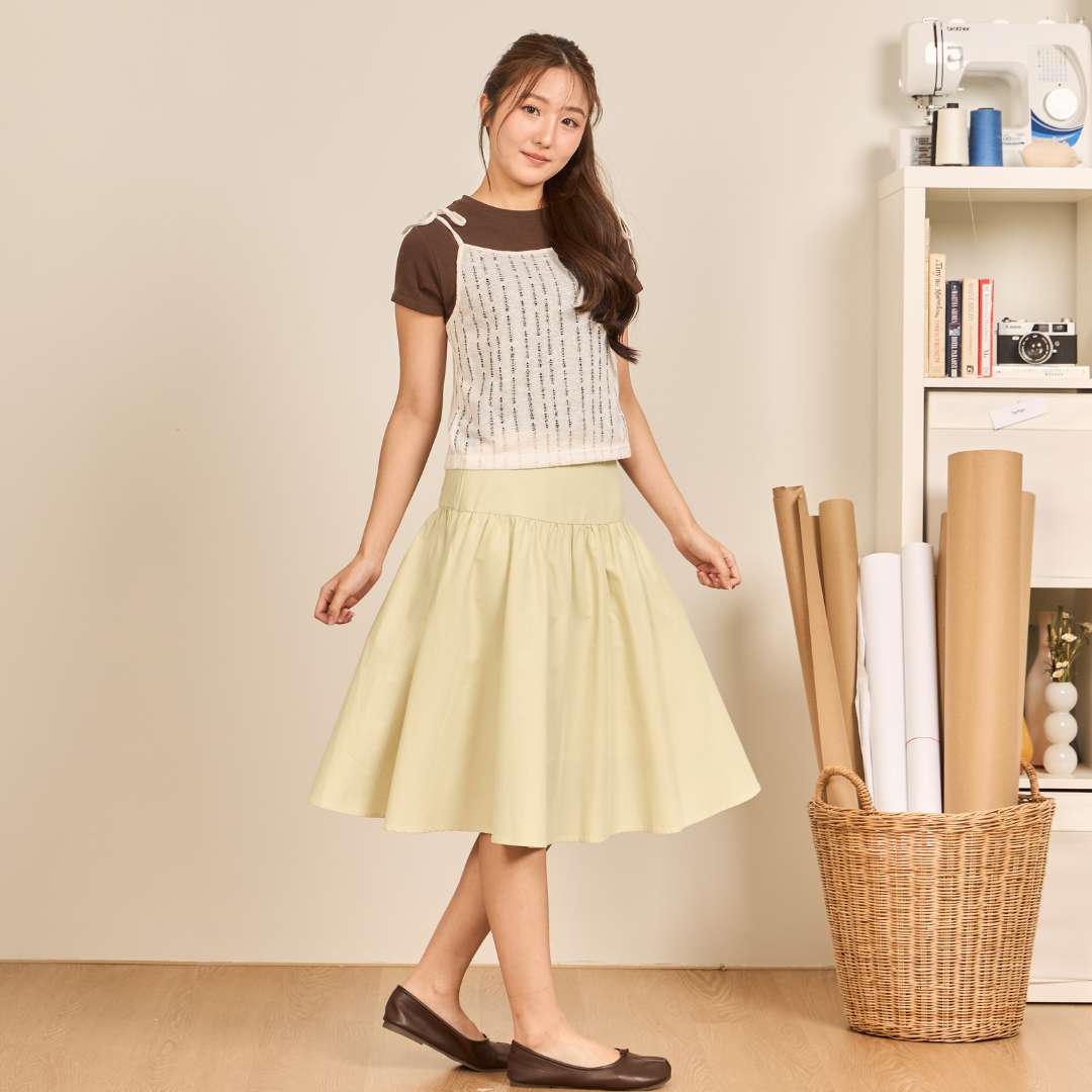 avocado - Lucia Skirt กระโปรงเอวสูง เนื้อผ้าธรรมชาติ I Size S-XL