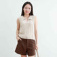 avocado - Haven Polo Tops เสื้อโปโลผ้าโครเชต์แขนกุด นุ่มฟู