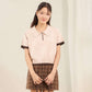 avocado - Twinny Knit Polo เสื้อโปโลทรงครอป เนื้อผ้าไหมพรม ดีเทลขอบทูโทน