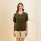 avocado - Corner Knit Polo เสื้อโปโลไหมพรม เนื้อผ้านุ่ม โปร่ง เหมาะกับ Summer