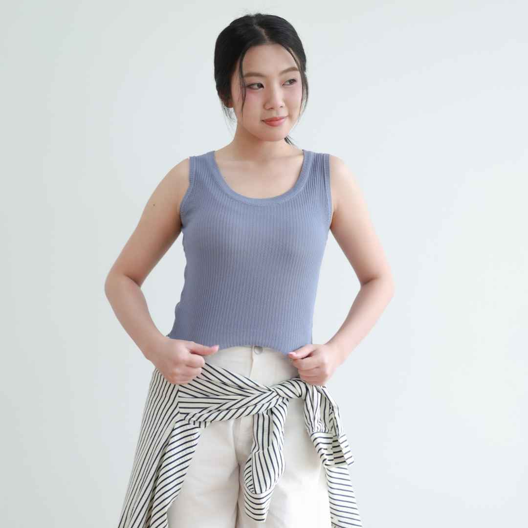 avocado - Dango tank tops เสื้อกล้ามผ้าร่อง เนื้อผ้าไหมพรม