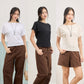 avocado - Aster top เสื้อยืดเบสิค ทรงคอปาด ดีไซน์เก็บเอวเข้า แมตช์ง่าย I มี 2 ไซส์