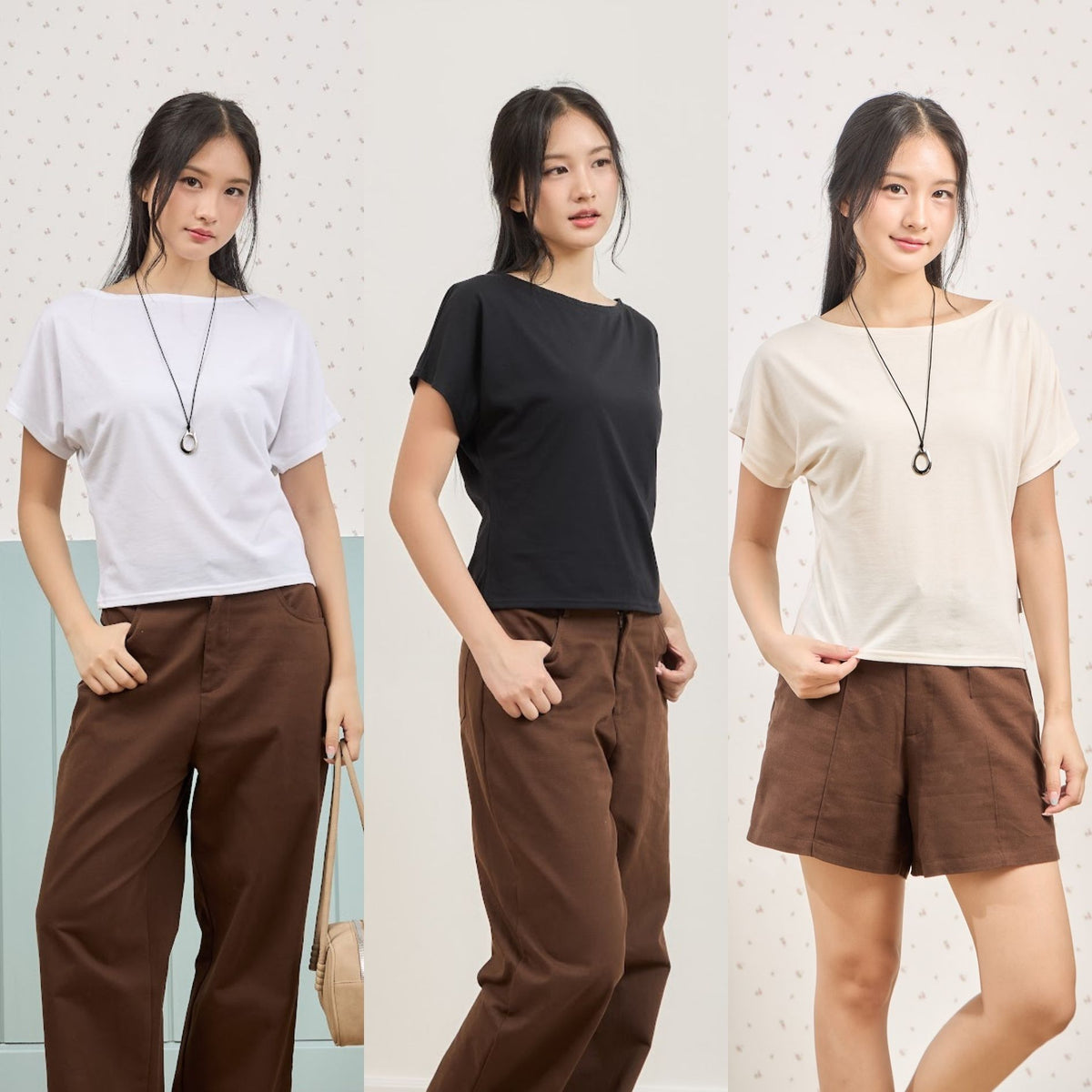 avocado - Aster top เสื้อยืดเบสิค ทรงคอปาด ดีไซน์เก็บเอวเข้า แมตช์ง่าย I มี 2 ไซส์