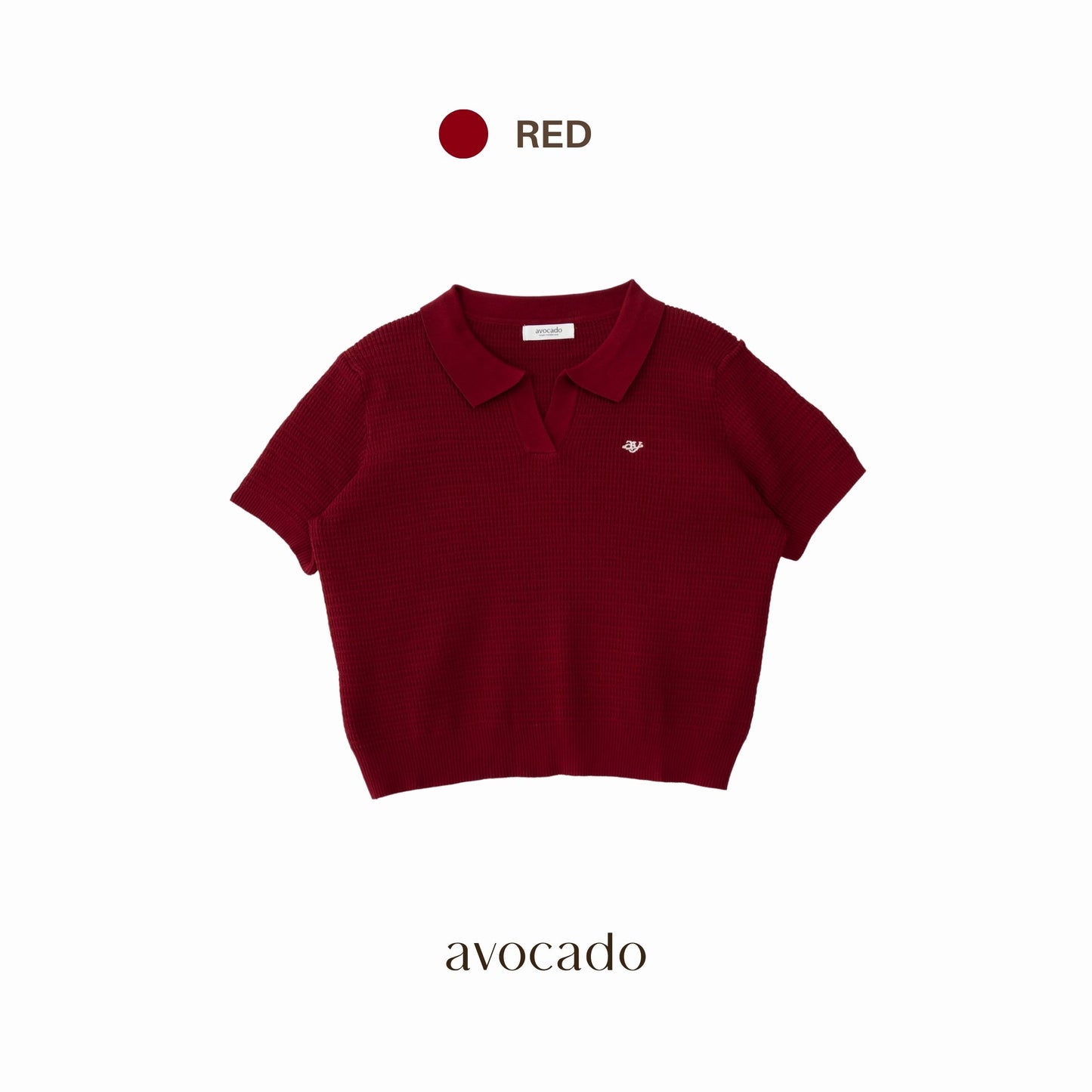 avocado - Lunar Polo Tops เสื้อโปโลแขนสั้น ใส่สบาย ใส่ได้ทุกวัน I อกได้ถึง 52"
