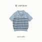 avocado - Tenya Line Tops เสื้อโปโลแขนสั้น ลายทางดีเทลซิปหน้า ผ้าใส่สบาย I มีไซส์อก 38" และ 46"