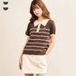 avocado - Ease-ful Polo Top เสื้อโปโลลายทางคอปกทูโทน เบสิค แมตช์ง่าย