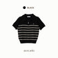avocado - Tenya Line Tops เสื้อโปโลแขนสั้น ลายทางดีเทลซิปหน้า ผ้าใส่สบาย I มีไซส์อก 38" และ 46"